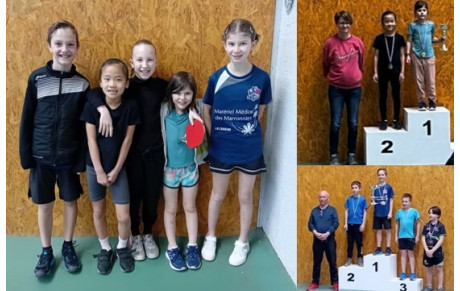 Les jeunes pongistes brillent au circuit poussin benjamin