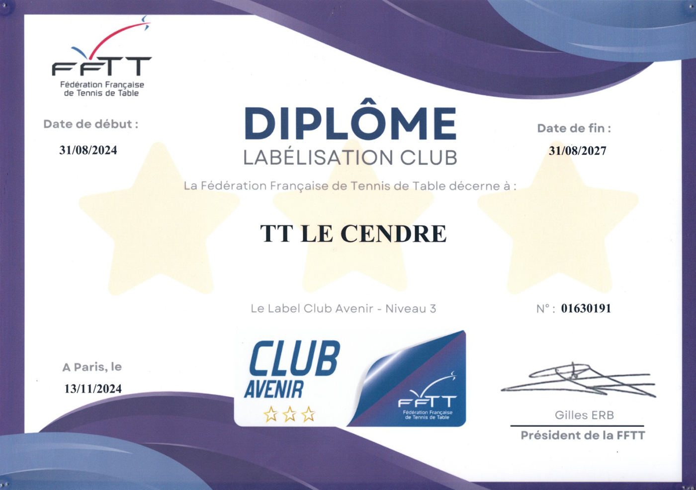 Label Club Avenir