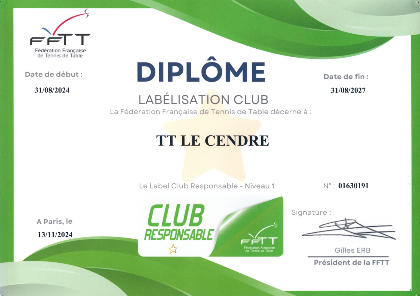 Label Club Responsable